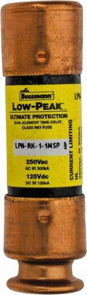 Cooper Bussmann - 125 VDC, 250 VAC, 1.25 Amp, Time Delay General Purpose Fuse - Fuse Holder Mount, 50.8mm OAL, 100 at DC, 300 at AC (RMS) kA Rating, 9/16" Diam - Eagle Tool & Supply