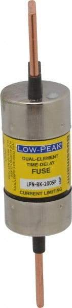 Cooper Bussmann - 250 VAC/VDC, 200 Amp, Time Delay General Purpose Fuse - Bolt-on Mount, 7-1/8" OAL, 100 at DC, 300 at AC (RMS) kA Rating, 1-9/16" Diam - Eagle Tool & Supply