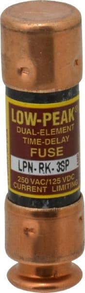 Cooper Bussmann - 125 VDC, 250 VAC, 3 Amp, Time Delay General Purpose Fuse - Fuse Holder Mount, 50.8mm OAL, 100 at DC, 300 at AC (RMS) kA Rating, 9/16" Diam - Eagle Tool & Supply