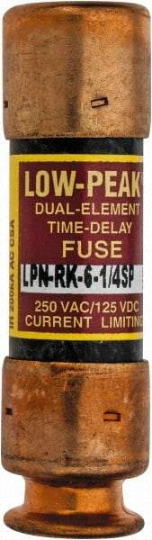 Cooper Bussmann - 125 VDC, 250 VAC, 6.25 Amp, Time Delay General Purpose Fuse - Fuse Holder Mount, 50.8mm OAL, 100 at DC, 300 at AC (RMS) kA Rating, 9/16" Diam - Eagle Tool & Supply