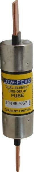 Cooper Bussmann - 250 VAC/VDC, 90 Amp, Time Delay General Purpose Fuse - Bolt-on Mount, 5-7/8" OAL, 100 at DC, 300 at AC (RMS) kA Rating, 1-1/16" Diam - Eagle Tool & Supply
