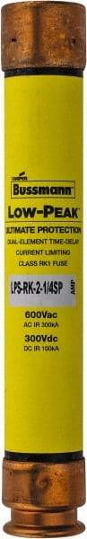 Cooper Bussmann - 300 VDC, 600 VAC, 2.25 Amp, Time Delay General Purpose Fuse - Fuse Holder Mount, 127mm OAL, 100 at DC, 300 at AC (RMS) kA Rating, 13/16" Diam - Eagle Tool & Supply