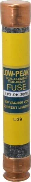 Cooper Bussmann - 300 VDC, 600 VAC, 20 Amp, Time Delay General Purpose Fuse - Fuse Holder Mount, 127mm OAL, 100 at DC, 300 at AC (RMS) kA Rating, 13/16" Diam - Eagle Tool & Supply