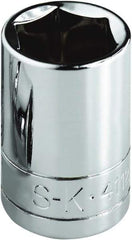 SK - 7/8", 1/2" Drive, Standard Hand Socket - 6 Points, Steel, Chrome Finish - Eagle Tool & Supply