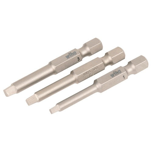 Square Power Bit #1, 2 & 3 × 50mm (3 Bit Pack) - Eagle Tool & Supply