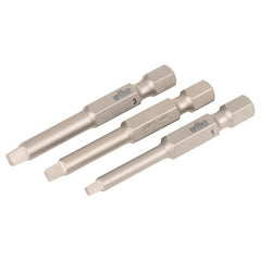 Square Power Bit #1, 2 & 3 × 50mm (3 Bit Pack) - Eagle Tool & Supply