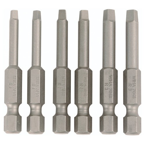 Square Power Bit #1, 2 & 3 × 50mm (6 Bit Pack) - Eagle Tool & Supply