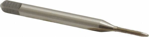 Kennametal - #0-80 UNF 3B 2 Flute Bright Finish High Speed Steel Straight Flute Standard Hand Tap - Plug, Right Hand Thread, 1.63" OAL, 0.313" Thread Length, H1 Limit, Oversize - Eagle Tool & Supply