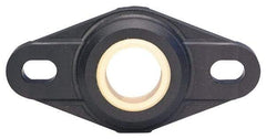 Igus - 15mm ID, 68.6mm OAL2-Bolt Flange Bearing - 292 Lb Dyn Cap, 50" Btw Mnt Hole Ctrs, Thermoplastic - Eagle Tool & Supply