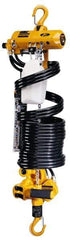 Harrington Hoist - 1/4 Ton Load Limit, 6' Max Height Top Hook Air Hoist - 48 SCFM at 90 PSI, 29 FPM Lift Speed, 33" Min Headroom, Manipulator - Eagle Tool & Supply