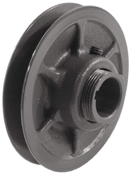 Browning - 3/4" Inside Diam x 3.15" Outside Diam, 1 Groove, Variable Pitched Sheave - Belt Sections 3L, 4L, A, 5L & B, 1-7/8" Sheave Thickness, 21/32 to 1" Face Width - Eagle Tool & Supply