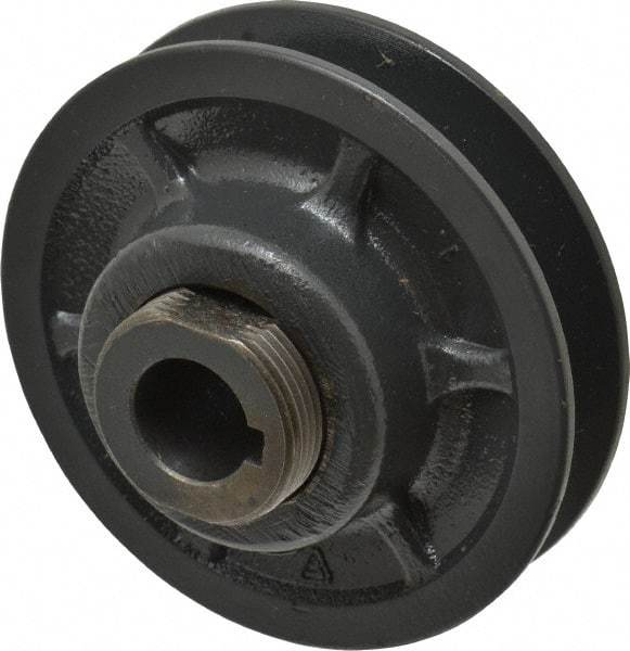 Browning - 5/8" Inside Diam x 3.15" Outside Diam, 1 Groove, Variable Pitched Sheave - Belt Sections 3L, 4L, A, 5L & B, 1-7/8" Sheave Thickness, 21/32 to 1" Face Width - Eagle Tool & Supply