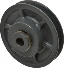 Browning - 1/2" Inside Diam x 3-3/4" Outside Diam, 1 Groove, Variable Pitched Sheave - Belt Sections 3L, 4L, A, 5L & B, 1-7/8" Sheave Thickness, 21/32 to 1-1/32" Face Width - Eagle Tool & Supply