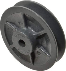 Browning - 1/2" Inside Diam x 4.15" Outside Diam, 1 Groove, Variable Pitched Sheave - Belt Sections 3L, 4L, A, 5L & B, 1-7/8" Sheave Thickness, 21/32 to 1-1/32" Face Width - Eagle Tool & Supply