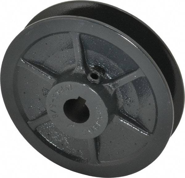 Browning - 5/8" Inside Diam x 4.15" Outside Diam, 1 Groove, Variable Pitched Sheave - Belt Sections 3L, 4L, A, 5L & B, 1-7/8" Sheave Thickness, 21/32 to 1-1/32" Face Width - Eagle Tool & Supply