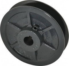 Browning - 5/8" Inside Diam x 4.15" Outside Diam, 1 Groove, Variable Pitched Sheave - Belt Sections 3L, 4L, A, 5L & B, 1-7/8" Sheave Thickness, 21/32 to 1-1/32" Face Width - Eagle Tool & Supply