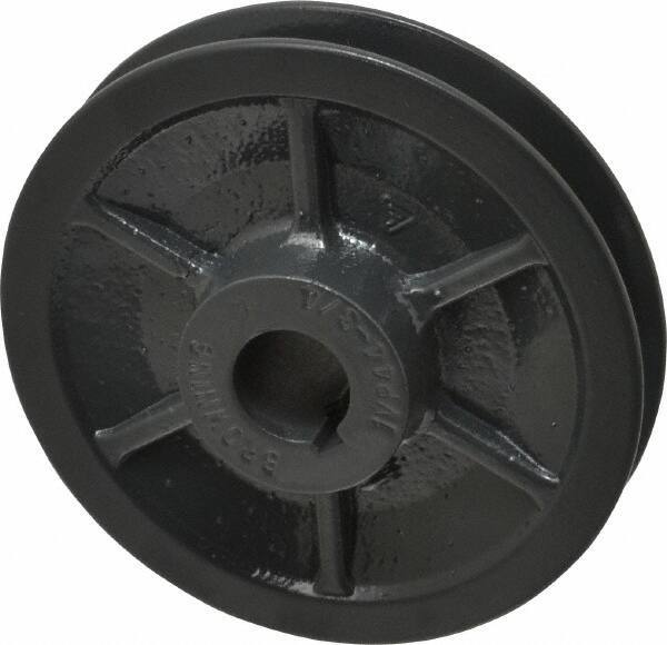 Browning - 3/4" Inside Diam x 4.15" Outside Diam, 1 Groove, Variable Pitched Sheave - Belt Sections 3L, 4L, A, 5L & B, 1-7/8" Sheave Thickness, 21/32 to 1-1/32" Face Width - Eagle Tool & Supply
