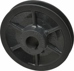 Browning - 3/4" Inside Diam x 4.15" Outside Diam, 1 Groove, Variable Pitched Sheave - Belt Sections 3L, 4L, A, 5L & B, 1-7/8" Sheave Thickness, 21/32 to 1-1/32" Face Width - Eagle Tool & Supply