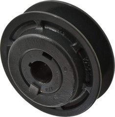Browning - 7/8" Inside Diam x 4.15" Outside Diam, 1 Groove, Variable Pitched Sheave - Belt Sections 3L, 4L, A, 5L & B, 1-7/8" Sheave Thickness, 21/32 to 1-1/32" Face Width - Eagle Tool & Supply