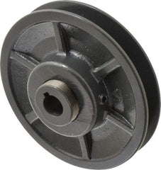 Browning - 5/8" Inside Diam x 4-3/4" Outside Diam, 1 Groove, Variable Pitched Sheave - Belt Sections 3L, 4L, A, 5L & B, 1-15/16" Sheave Thickness, 11/16 to 1-1/16" Face Width - Eagle Tool & Supply