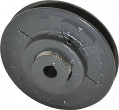 Browning - 5/8" Inside Diam x 5.35" Outside Diam, 1 Groove, Variable Pitched Sheave - Belt Sections 3L, 4L, A, 5L & B, 1-7/8" Sheave Thickness, 11/16 to 1-1/16" Face Width - Eagle Tool & Supply