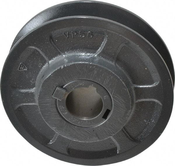 Browning - 1-1/8" Inside Diam x 5.35" Outside Diam, 1 Groove, Variable Pitched Sheave - Belt Sections 3L, 4L, A, 5L & B, 1-7/8" Sheave Thickness, 3/4 to 1-1/8" Face Width - Eagle Tool & Supply