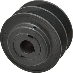 Browning - 7/8" Inside Diam x 3.95" Outside Diam, 2 Groove, Variable Pitched Sheave - Belt Sections 3L, 4L, A, 5L & B, 3" Sheave Thickness, 1-3/8 to 2" Face Width - Eagle Tool & Supply