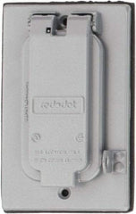 Thomas & Betts - Electrical Outlet Box Aluminum GFCI Receptacle Cover - Includes Gasket & Screw - Eagle Tool & Supply