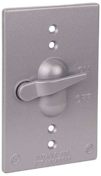 Thomas & Betts - Electrical Outlet Box Aluminum Switch Cover - Includes Gasket & Screw - Eagle Tool & Supply