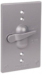 Thomas & Betts - Electrical Outlet Box Aluminum Switch Cover - Includes Gasket & Screw - Eagle Tool & Supply