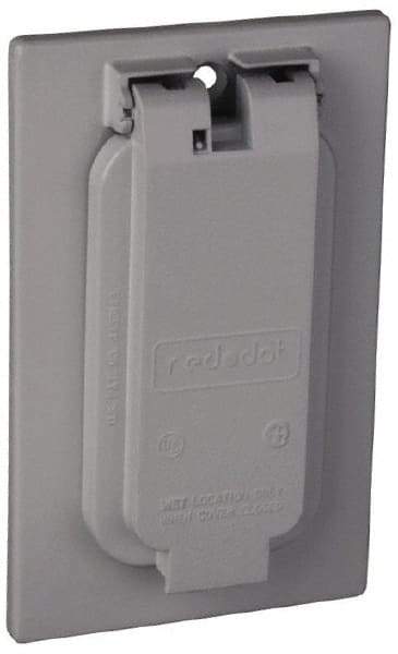 Thomas & Betts - Electrical Outlet Box Aluminum GFCI Receptacle Cover - Includes Gasket & Screw - Eagle Tool & Supply