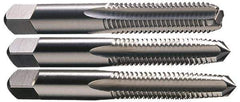 Hertel - 1/4-28 UNF, 4 Flute, Bottoming, Plug & Taper, Bright Finish, High Speed Steel Tap Set - 2-1/2" OAL, 2B/3B Class of Fit - Eagle Tool & Supply