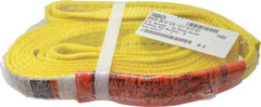 Lift-All - 12' Long x 1" Wide, 1,600 Lb Vertical Capacity, 1 Ply, Polyester Web Sling - 1,250 Lb Choker Capacity, Yellow, with Web Sling for Lifting - Eagle Tool & Supply