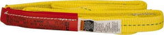 Lift-All - 4' Long x 1" Wide, 1,600 Lb Vertical Capacity, 1 Ply, Polyester Web Sling - 1,250 Lb Choker Capacity, Yellow, with Web Sling for Lifting - Eagle Tool & Supply