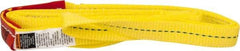 Lift-All - 6' Long x 1" Wide, 1,600 Lb Vertical Capacity, 1 Ply, Polyester Web Sling - 1,250 Lb Choker Capacity, Yellow, with Web Sling for Lifting - Eagle Tool & Supply