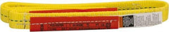 Lift-All - 3' Long x 1" Wide, 1,600 Lb Vertical Capacity, 1 Ply, Polyester Web Sling - 1,250 Lb Choker Capacity, Yellow - Eagle Tool & Supply