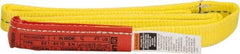 Lift-All - 4' Long x 1" Wide, 1,600 Lb Vertical Capacity, 1 Ply, Polyester Web Sling - 1,250 Lb Choker Capacity, Yellow - Eagle Tool & Supply