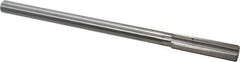 Interstate - 0.513" High Speed Steel Chucking Reamer - Straight Flute, 0.4355" Straight Shank, 2" Flute Length, 8" OAL - Eagle Tool & Supply