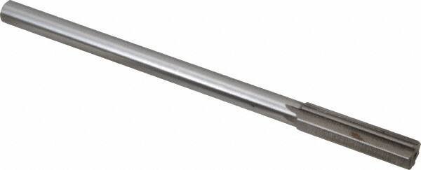 Interstate - 0.524" High Speed Steel Chucking Reamer - Straight Flute, 0.4355" Straight Shank, 2" Flute Length, 8" OAL - Eagle Tool & Supply