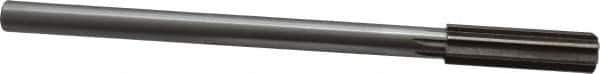 Interstate - 9/16" High Speed Steel Chucking Reamer - Straight Flute, 0.4355" Straight Shank, 2" Flute Length, 8" OAL - Eagle Tool & Supply