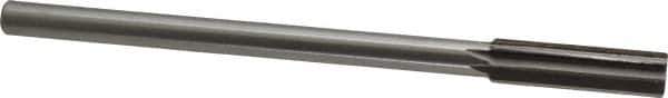 Interstate - 9/16" High Speed Steel Chucking Reamer - Straight Flute, 0.4355" Straight Shank, 2" Flute Length, 8" OAL - Eagle Tool & Supply