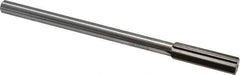 Interstate - 0.571" High Speed Steel Chucking Reamer - Straight Flute, 0.4355" Straight Shank, 2" Flute Length, 8" OAL - Eagle Tool & Supply