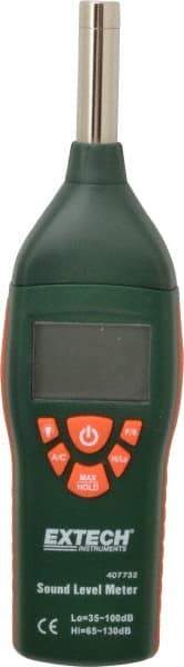 Extech - A and C Frequency Weight, LCD Display Sound Meter - 65 to 130 Decibels - Eagle Tool & Supply