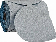 Norton - 5" Diam, 80 Grit Ceramic Adhesive PSA Disc - Coarse Grade, Blue & White, B Weighted Backing, Flexible - Eagle Tool & Supply