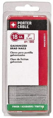 Porter-Cable - 18 Gauge 3/4" Long Brad Nails for Power Nailers - Grade 2 Steel, Galvanized Finish, Brad Head, Chisel Point - Eagle Tool & Supply