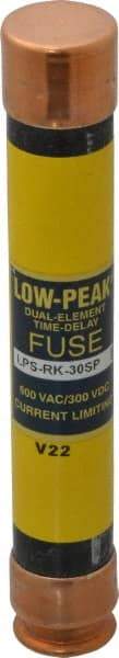 Cooper Bussmann - 300 VDC, 600 VAC, 30 Amp, Time Delay General Purpose Fuse - Fuse Holder Mount, 127mm OAL, 100 at DC, 300 at AC (RMS) kA Rating, 13/16" Diam - Eagle Tool & Supply