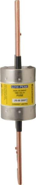 Cooper Bussmann - 300 VDC, 600 VAC, 300 Amp, Time Delay General Purpose Fuse - Bolt-on Mount, 11-5/8" OAL, 100 at DC, 300 at AC (RMS) kA Rating, 2-9/16" Diam - Eagle Tool & Supply