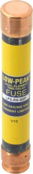 Cooper Bussmann - 300 VDC, 600 VAC, 5 Amp, Time Delay General Purpose Fuse - Fuse Holder Mount, 127mm OAL, 100 at DC, 300 at AC (RMS) kA Rating, 13/16" Diam - Eagle Tool & Supply