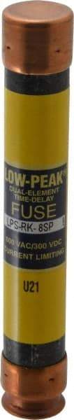 Cooper Bussmann - 300 VDC, 600 VAC, 8 Amp, Time Delay General Purpose Fuse - Fuse Holder Mount, 127mm OAL, 100 at DC, 300 at AC (RMS) kA Rating, 13/16" Diam - Eagle Tool & Supply