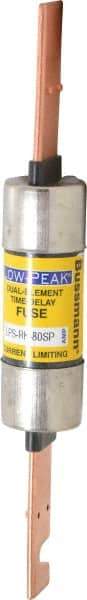 Cooper Bussmann - 300 VDC, 600 VAC, 80 Amp, Time Delay General Purpose Fuse - Bolt-on Mount, 7-7/8" OAL, 100 at DC, 300 at AC (RMS) kA Rating, 1-5/16" Diam - Eagle Tool & Supply